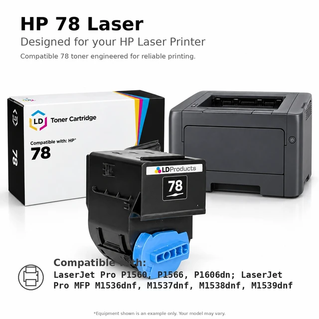 Alt view image 6 of 7 - LD Products Compatible Toner Cartridge Replacements for HP 78A CE278A (Black, 3-Pack)