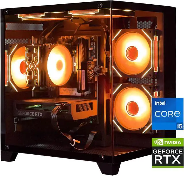 Main image of HZG Gaming Desktop Computer PC,Intel Core I5-12400F,GeForce RTX 4060, 32GB RAM and 1TB NVMe M.2 SSD, WiFi6E, ARGB Fan, Prebuilt Gaming PC Tower