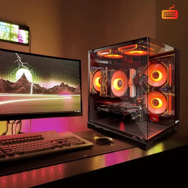 Alt view image 4 of 6 - HZG Gaming Desktop Computer PC,AMD Ryzen 5 9600X,RTX 4060 8G  32GB DDR5 6000 RAM and 2TB NVMe M.2 SSD, WiFi6E, ARGB Fan, Prebuilt Gaming PC Tower AMD Ryzen 5 9600X GeForce RTX 4060