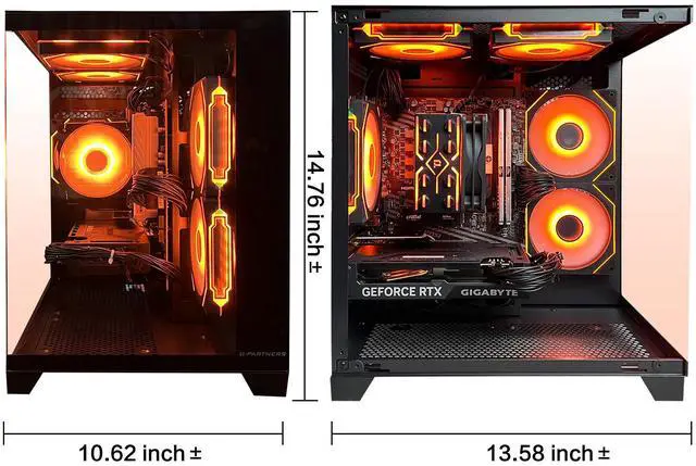 Alt view image 4 of 6 - HZG Gaming Desktop Computer PC,AMD Ryzen 7 5700X,RTX 4060 8G 32GB RAM and 1TB NVMe M.2 SSD, WiFi6E, ARGB Fan, Prebuilt Gaming PC Tower