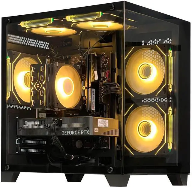 Main image of HZG Gaming Desktop Computer PC,Intel Core i5-13400F GeForce RTX 5060 8G 32GB RAM and 1TB NVMe M.2 SSD, WiFi6E, ARGB Fan, Prebuilt Gaming PC Tower