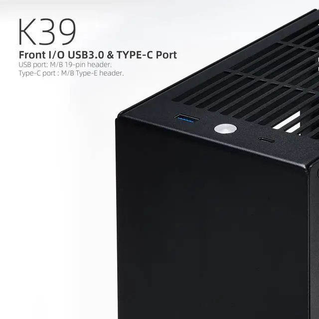 Alt view image 4 of 7 - SGPC K39 5L Mini ITX Case,Portable SFF Gaming Chassis,Black Standard Edition