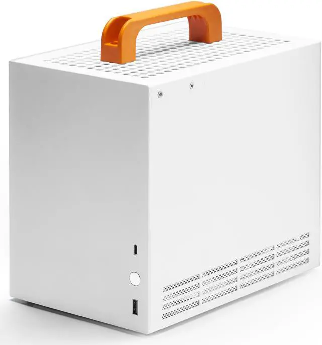 Alt view image 3 of 6 - SGPC K66 lite Compact ITX Case - Sleek 1mm-1.5mm Steel Design with 3mm Tempered Glass Side Panel. Compatible with ITX motherboard and SFX power supply.