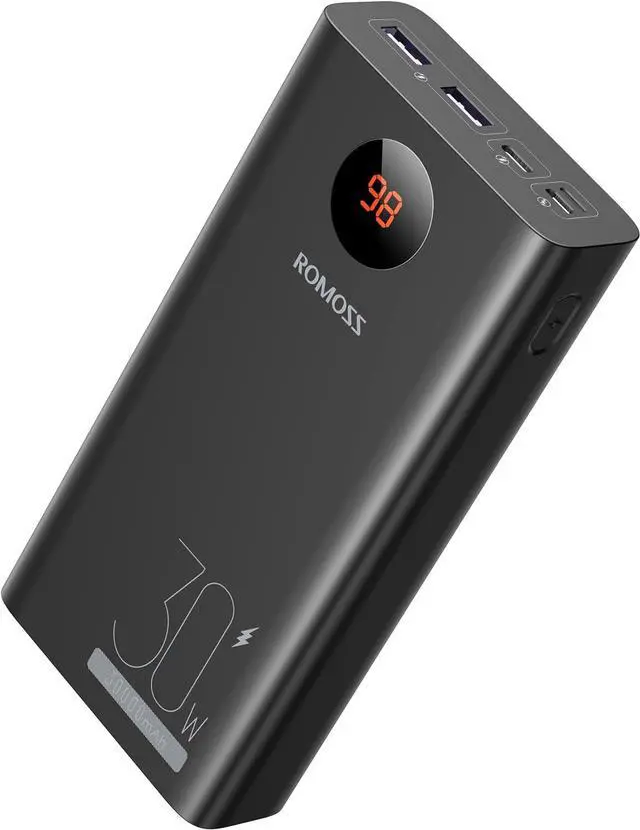 Main image of ROMOSS Power Bank, 30,000mAh Portable Charger with 30W USB-C Fast Charging for ipad, External Battery Pack with 3 Outputs& 3 Inputs for iPhone15/14/13/12, Sumsung and More