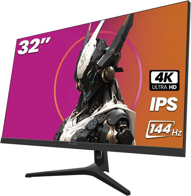 Main image of CRUA 32" Gaming Monitor,144Hz UHD(3840 * 2160P) IPS Monitors, Computer Monitor Support FreeSync, DCI-P3 97%, 1.07B Color Depth, with HDMI 2.0/DisplayPort 1.4, Support Wall Mount- Black