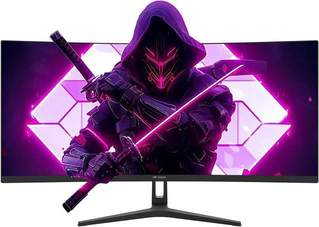 Alt view image 5 of 6 - CRUA 34Inch Ultrawide Gaming Monitor, WQHD(3440*1440P)144Hz/165Hz Curved Monitor,1500R, 99% sRGB, Computer Monitor That Support AMD Freesync, HDMI 2.1 & Displayport 1.4,Wall Mountable Installs-Black