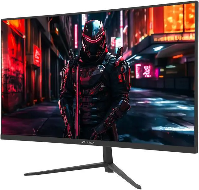 Alt view image 2 of 7 - CRUA 24 Inch 200hz Curved Gaming Monitor, FHD 1080P 3000R Frameless Computer Monitors, Support AMD freesync Low Motion Blur, Eye Care, DisplayPort, HDMI, Compatible Wall Mountable Installs-Black