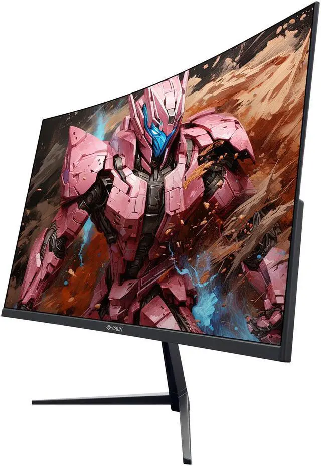 Alt view image 2 of 7 - CRUA 32" Curved Gaming Monitor, 144Hz/180Hz Display, FHD(1920*1080P) VA Screen, 1800R, 100%sRGB, Computer Monitor that Support AMD Freesync, HDMI/Displayport, Wall Mountable Installs-Black