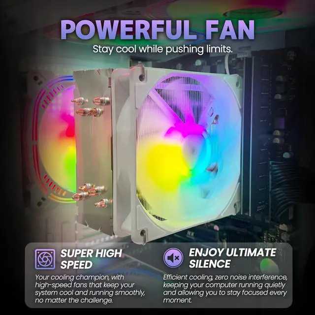 Alt view image 4 of 7 - Suevery Gaming PC, Ryzen 5 5600, RX 6500 XT 4GB, 16GB DDR4, 1TB SSD, WiFi 6, Windows 11, Desktop Computer for Gaming and Streaming