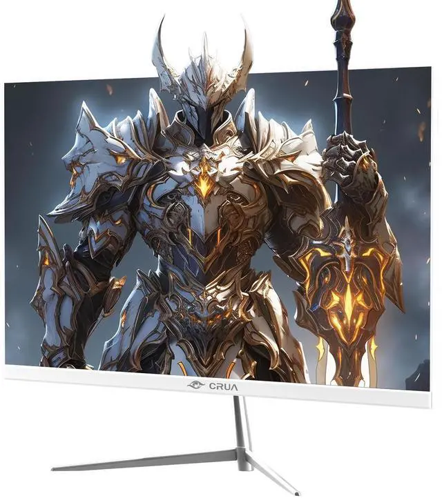 Alt view image 9 of 14 - CRUA 24.5 White 200Hz Full HD VA Gaming Monitor, FreeSync, 120% sRGB Color Accuracy, Blue Light Reduction, Flicker-Free, Integrated Speakers, Tilt/Swivel Adjustable, HDMI & DP for Esports Action