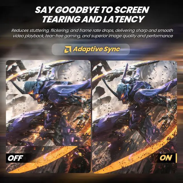 Alt view image 13 of 14 - CRUA 24.5 White 200Hz Full HD VA Gaming Monitor, FreeSync, 120% sRGB Color Accuracy, Blue Light Reduction, Flicker-Free, Integrated Speakers, Tilt/Swivel Adjustable, HDMI & DP for Esports Action