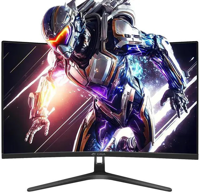 Alt view image 2 of 7 - CRUA 27 Curved Gaming Monitor  280Hz FHD 1920×1080 VA Panel, 1800R Curvature, 120% sRGB Wide Color, FreeSync, Low Blue Light, HDMI 1.4 & DP 1.2, VESA Mount Ready  Black