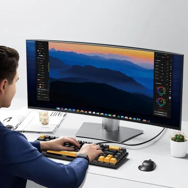 Alt view image 7 of 7 - Portable 60% Mechanical Gaming Keyboard, Colorful LED Backlight Compact 68 Keys Mini Wired Office Keyboard with Blue Switch for Windows Laptop PC Mac(Black/Yellow)