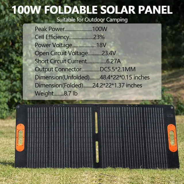 Alt view image 6 of 7 - ALLWEI 300W Solar Generator with 100W Solar Panel Included, 280Wh Portable Power Station with AC Outlet USB Port, Solar Powered Battery Generator for Outdoor Camping, Home Backup, Power Outage