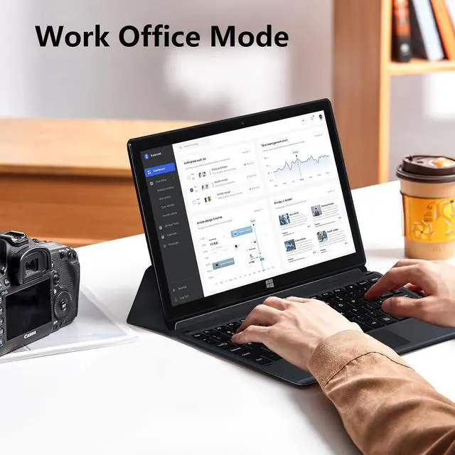 Alt view image 5 of 7 - Hongsamde 2 in 1 Windows Tablet PC, 10.1 Inch Windows 11 Pro Tablet , 12GB RAM 128GB Storage, Intel J4105 CPU, 1280*800 IPS FHD Touchscreen, with Mini HDMI/WiFi/Bluetooth/Keyboard/USB/Dual Cameras