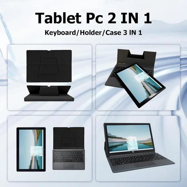 Alt view image 6 of 7 - Hongsamde 2 in 1 Windows Tablet PC, 10.1 Inch Windows 11 Pro Tablet , 12GB RAM 128GB Storage, Intel J4105 CPU, 1280*800 IPS FHD Touchscreen, with Mini HDMI/WiFi/Bluetooth/Keyboard/USB/Dual Cameras