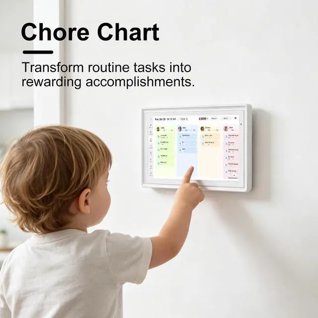 Alt view image 4 of 7 - HONGSAMDE 15.6 Inch Digital Photo Frames Digital Calendar, Digital Picture Frame Large 1920 x 1080 IPS FHD Touch Screen WiFi Electron2GB+32GB, Family Task Planner