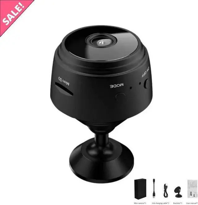 Alt view image 2 of 7 - Indoor monitoring camera, 1080P clear night vision, home security camera, WiFi wireless small camera, home security monitoring, black