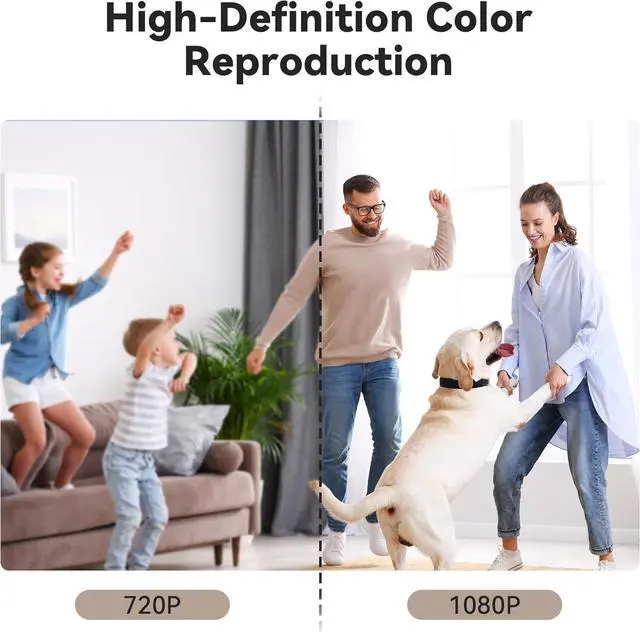 Alt view image 7 of 7 - Indoor monitoring camera, 1080P clear night vision, home security camera, WiFi wireless small camera, home security monitoring, black