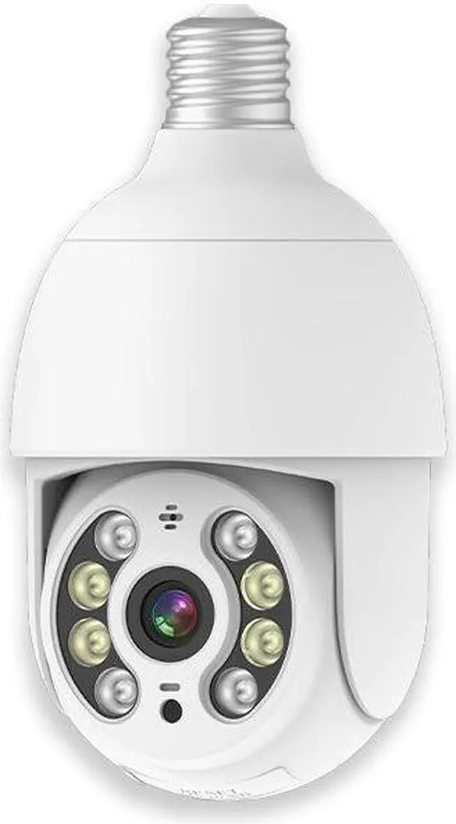 Alt view image 2 of 6 - 2K security camera, bulb camera with full-color night vision function, motion detection, 2.4GHz wireless WiFi suitable for home outdoor and indoor cameras