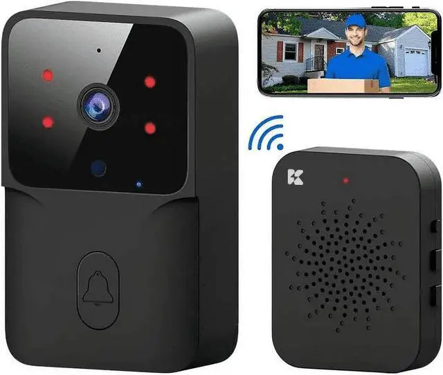 Main image of Doorbell Camera Wireless, WiFi Video Doorbell with Chime, 2 Way Audio, AI Smart Human Detection, Night Vision, Cloud Storage, Real Time Alert for Home
