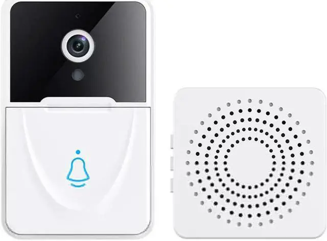 Alt view image 2 of 7 - Smart Video Doorbell with Chime Wireless Camera Doorbell 1080P HD, Human Motion Detection, 2.4G Wi-Fi, Night Vision, Free Cloud Storage, 2-Way Audio, for Ios & Android Phone
