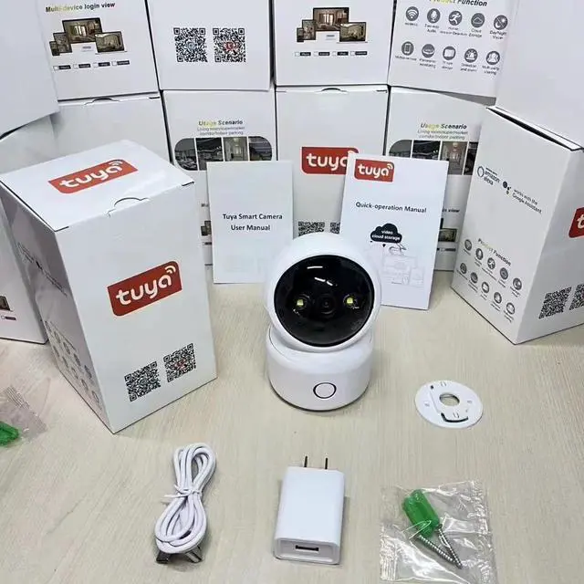 Alt view image 7 of 7 - Video Baby Monitor with Camera and Audio, 360-Degree Smart 1080P WiFi Security Indoor Camera with Night Vision
