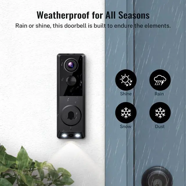 Alt view image 7 of 7 - Security Video Doorbell (Wired) with Chime,2K Dual Camera ,Delivery Guard