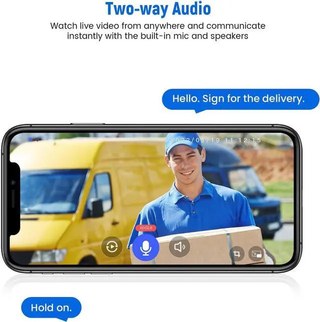 Alt view image 5 of 7 - Wireless Doorbell Camera with Chime, Video Doorbell Security Camera with Batteries for Home