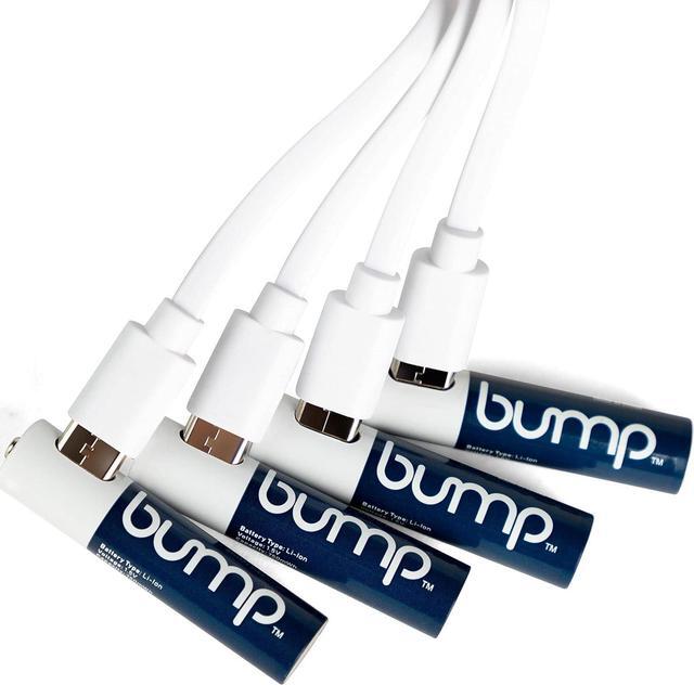 Alt view image 2 of 7 - Bump AAA 1.5V Rechargeable Lithium-Ion Batteries 4-Pack  High Output, Fast USB-C Charging, Long-Lasting for Remotes, Toys, Keyboards, Wireless Mice  Charger Cable Included