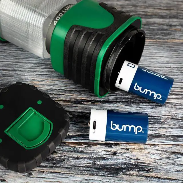 Alt view image 5 of 7 - Bump D 1.5V Rechargeable Lithium-Ion Batteries 2-Pack  12000 mWh, Fast USB-C Charging, Long-Lasting for Flashlights and Devices with Extended Running Time  Charger Cable Included