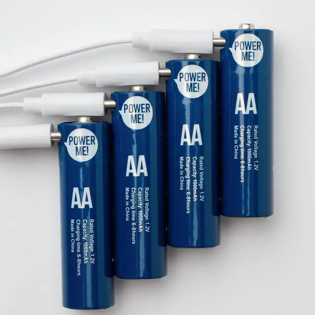 Alt view image 4 of 7 - BUMP AA USB-C Rechargeable NiMH Batteries - 10 Pack - Sustainable & Cost-Effective Alternative to Lithium Ion - Fast Charging, Long-Lasting Power - 2 Charging Cables Included