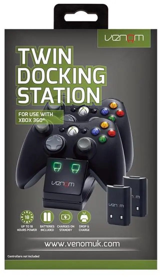 Alt view image 4 of 6 - Venom Gaming Xbox 360 Twin Charge Docking Station with 2 x Rechargeable Battery Packs (Xbox 360) VS2891