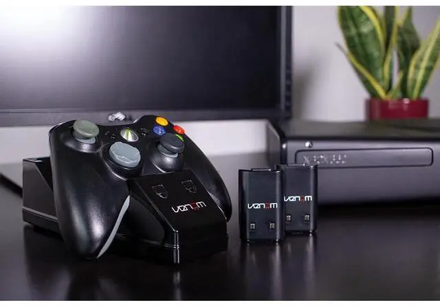 Alt view image 5 of 6 - Venom Gaming Xbox 360 Twin Charge Docking Station with 2 x Rechargeable Battery Packs (Xbox 360) VS2891