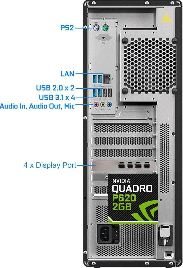 Alt view image 2 of 4 - Lenovo ThinkStation P520 MTM: 30BF (Intel Xeon 2235 @3.80 GHz/64GB RAM/1TB SSD/NVIDIA Quadro P620 Graphics) Windows 11 Pro ( FREE Wi-Fi & Bluetooth Adapter)