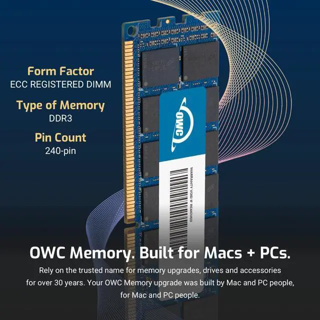 Alt view image 4 of 7 - OWC 16GB (2X8GB) DDR3 1333 PC3-10600 CL9 2Rx4 240-pin 1.5V ECC Registered RDIMM Memory RAM Module Upgrade Compatible with Supermicro Motherboard X8DA6 X8DAE X8DAH+ X8DAL X8DT3 Series