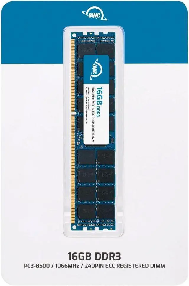 Alt view image 3 of 7 - OWC 16GB DDR3 1066 PC3-8500 CL7 2Rx4 240-pin 1.5V ECC Registered RDIMM Memory RAM Module Upgrade for Select Workstations or Servers