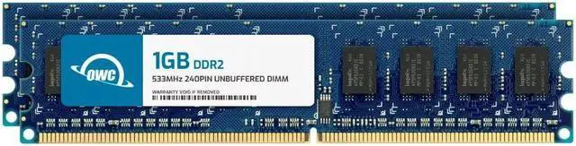 Main image of OWC 2GB (2x1GB) DDR2 533 PC2-4200 CL4 1Rx8 240-pin 1.8V Non-ECC UDIMM Memory RAM Module Upgrade Kit for Select Desktops