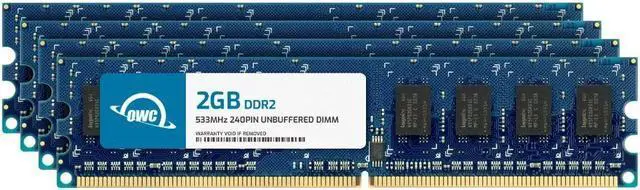 Main image of OWC 8GB (4x2GB) DDR2 533 PC2-4200 CL4 2Rx8 240-pin 1.8V Non-ECC UDIMM Memory RAM Module Upgrade Kit for Select Desktops