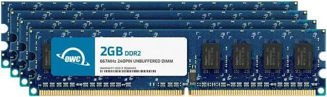 Main image of OWC 8GB (4x2GB) DDR2 667 PC2-5300 CL5 2Rx8 240-pin 1.8V Non-ECC UDIMM Memory RAM Module Upgrade Kit for Select Desktops