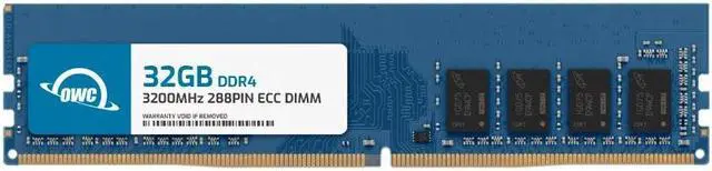Main image of OWC 32GB Replacement for QNAP RAM-32GDR4ECK0-UD-3200 RAM-32GDR4ECT0-UD-3200 32GB DDR4 3200 PC4-25600 CL22 2Rx8 288-pin 1.2V ECC Unbuffered UDIMM Memory RAM Module Upgrade