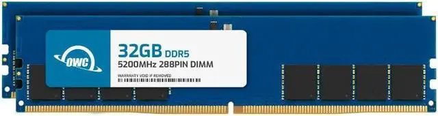 Main image of OWC 64GB (2x32GB) DDR5 5200 PC5-41600 CL42 2Rx8 288-pin 1.1V Non-ECC UDIMM Memory RAM Module Upgrade Kit for Select Desktops