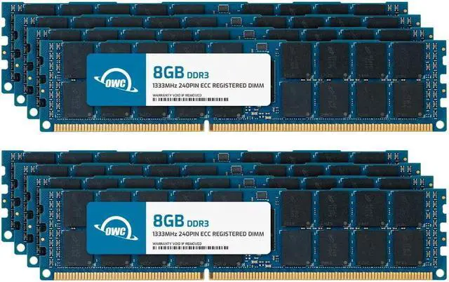 Main image of OWC 64GB (8x8GB) DDR3L 1333 PC3L-10600 CL9 2Rx4 240-pin 1.35V ECC Registered DIMM Memory RAM Module Upgrade Kit Compatible with Cisco UCS B440 M1 C460 M2