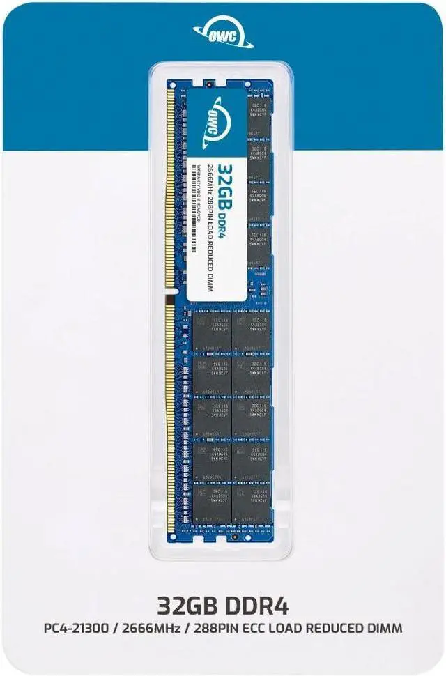 Alt view image 2 of 7 - OWC 32GB DDR4 2666MHz PC4-21300 CL19 4RX4 ECC Load Reduced LRDIMM 1.2V 288-pin Memory RAM Upgrade for Server
