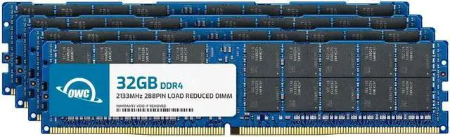 Main image of OWC 128GB (4x32GB) DDR4 2133MHz PC4-17000 CL15 4RX4 ECC Load Reduced LRDIMM 1.2V 288-pin Memory RAM Upgrade for Server