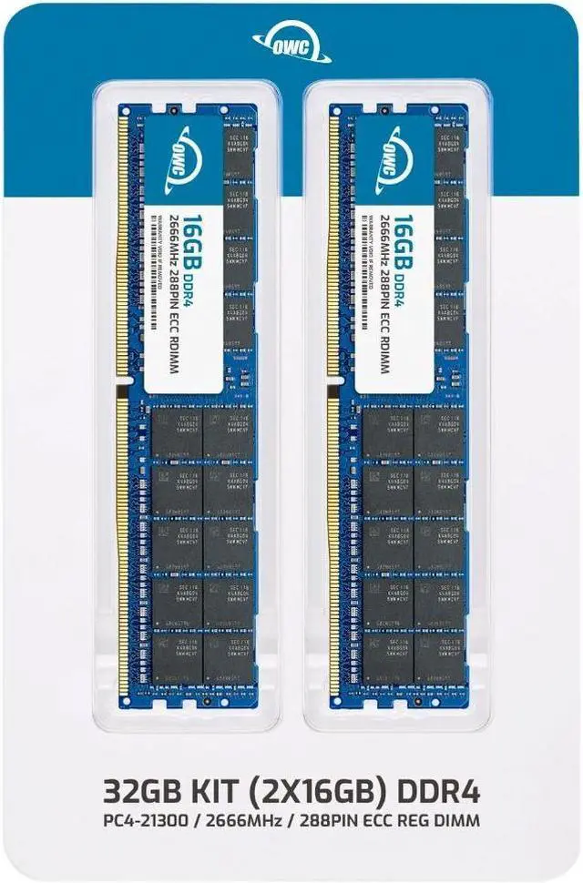 Alt view image 2 of 7 - OWC 32GB (2x16GB) Replacement for Synology D4RD-2666-16G, D4ER01-16G, DDR4 2666 MHz PC4-21300 ECC Registered RDIMM RAM Memory Compatible with Synology Flashstation FS2017