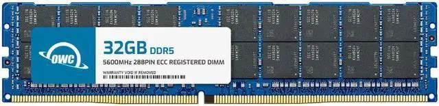 Main image of OWC 32GB DDR5 5600 PC5-44800 CL46 2Rx8 288-pin 1.1V ECC Registered RDIMM Memory RAM Module Upgrade Compatible with Gigabyte G593-SD0 G593-SD1 G593-SD2 G593-SX1 H223-S10