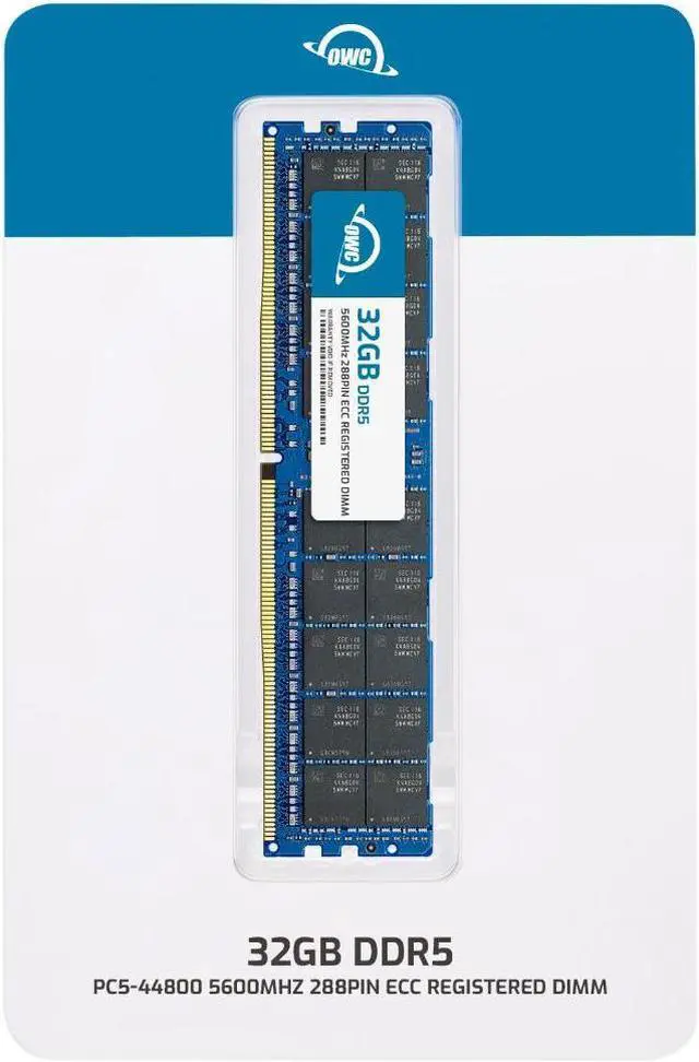 Alt view image 2 of 7 - OWC 32GB DDR5 5600 PC5-44800 CL46 2Rx8 288-pin 1.1V ECC Registered RDIMM Memory RAM Module Upgrade Compatible with Gigabyte G593-SD0 G593-SD1 G593-SD2 G593-SX1 H223-S10