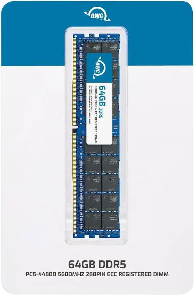 Alt view image 2 of 7 - OWC 64GB DDR5 5600 PC5-44800 CL46 2Rx4 288-pin 1.1V ECC Registered RDIMM Memory RAM Compat with SuperServer SYS-221BT-HNTR SYS-221GE-NR SYS-221GE-TNHT-LCC SYS-221HE-FTNR SYS-221HE-FTNRD