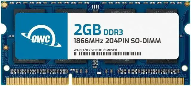 Main image of OWC 2GB DDR3L 1866 PC3L-14900 CL13 1Rx8 204-pin 1.35V Non-ECC SODIMM Memory RAM Module Compatible with Synology NAS DS218+ DS418play DS620slim DS718+ DS918+